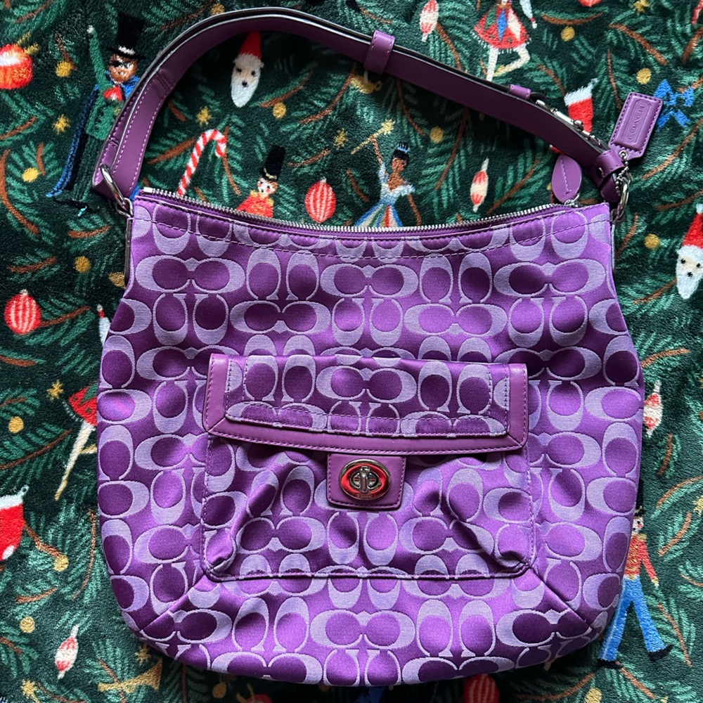 COACH Penelope Sateen Signature Convertible Bag